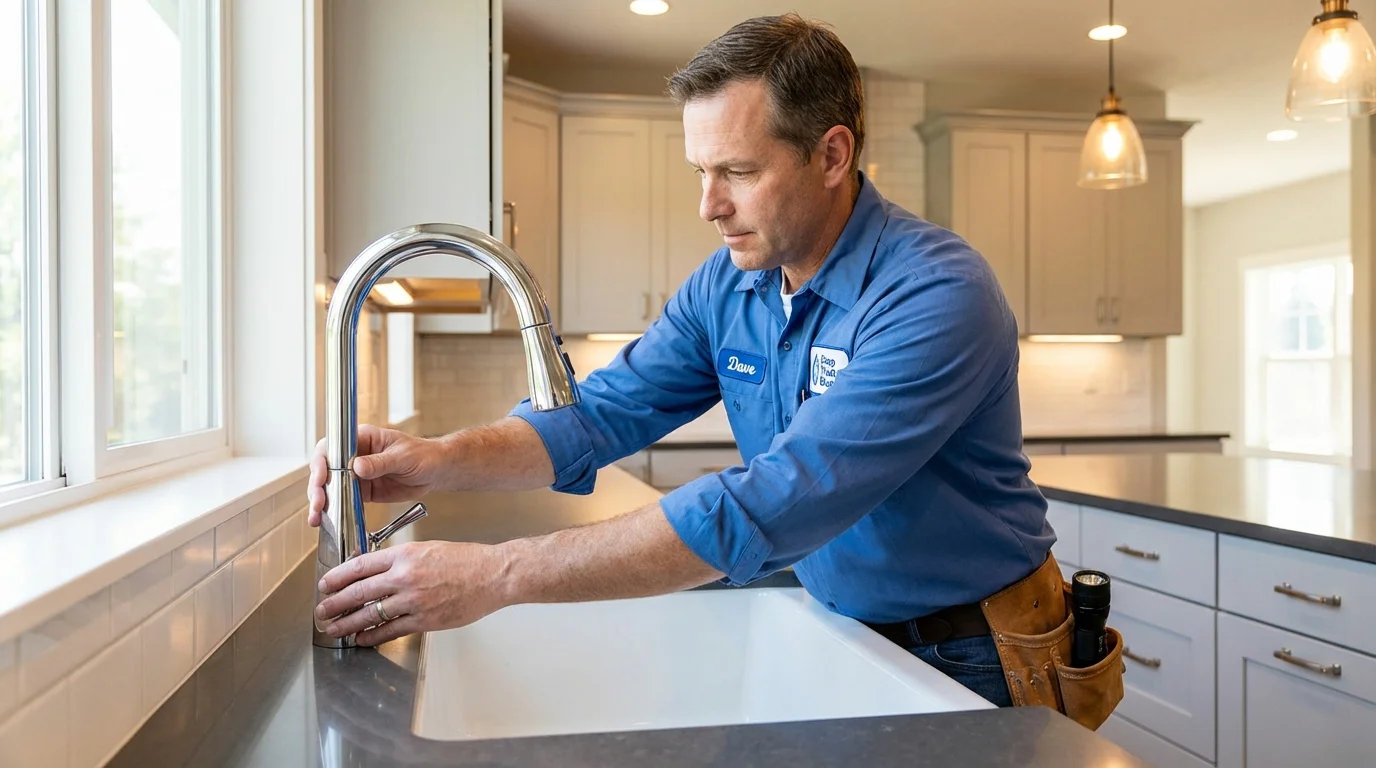 Kitchen faucet installation by Johns Plumbing LLC in Weston